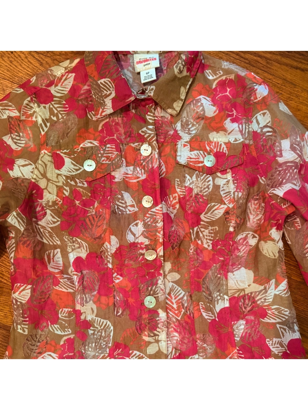 Ruby Rd. Favorites Petite Floral Button-Up Shirt Jacket 6P